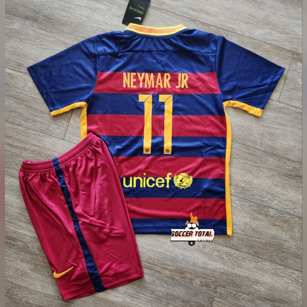 Set Boys Version Retro Team Barcelona Neymar Jr#11